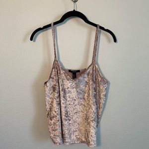 Crushed velvet tank top